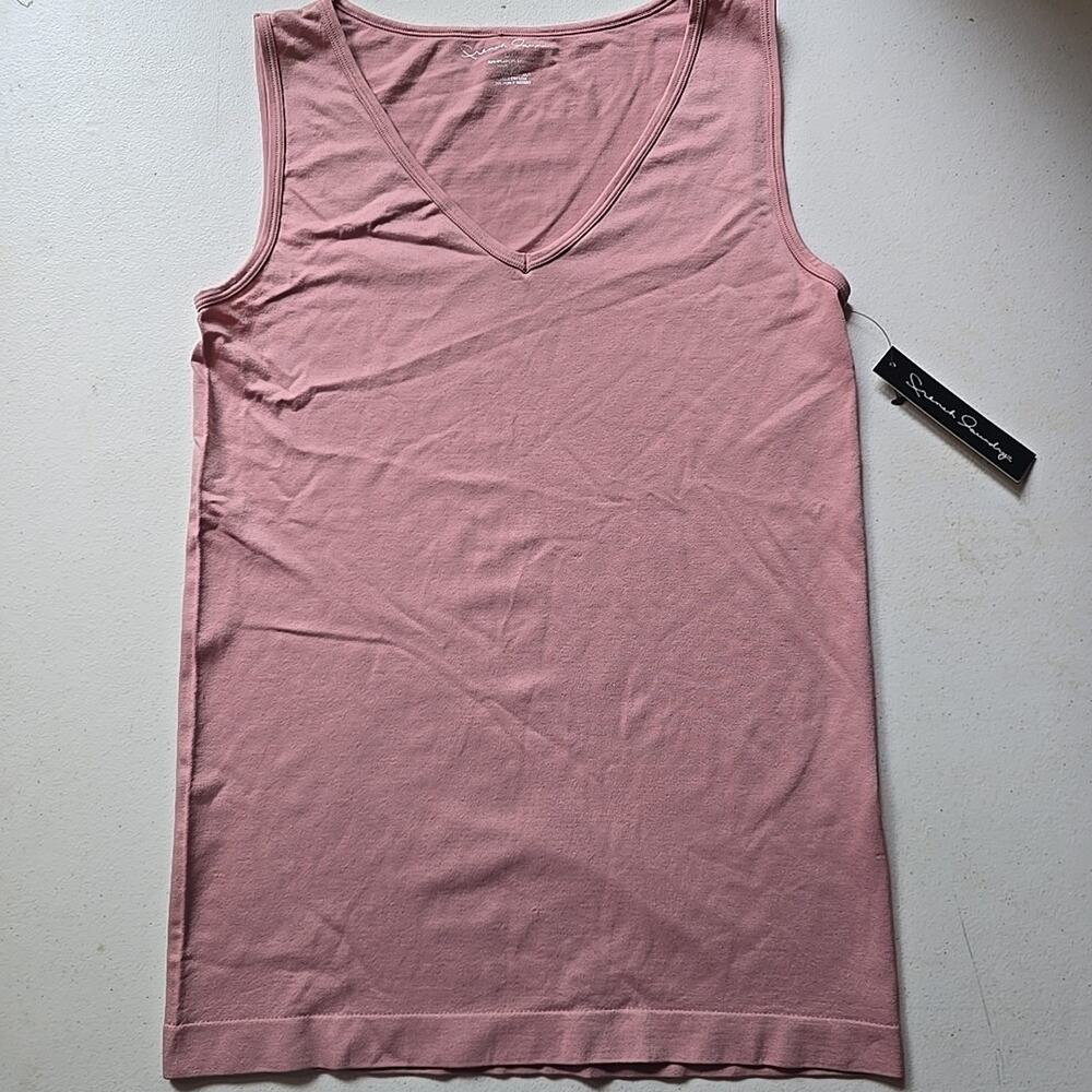 French Laundry Women's Sleeveless Pink Dusty Rose Tunic Tank Top Size‎ L XL NWT